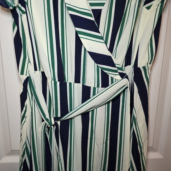 ModCloth Striped Wrap Dress Sz 2X - Picture 5 of 12
